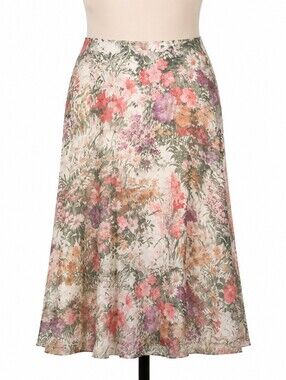 Dressbarn Woman Floral Maxi Skirt in Pink, Lavender & Cream Size 2X